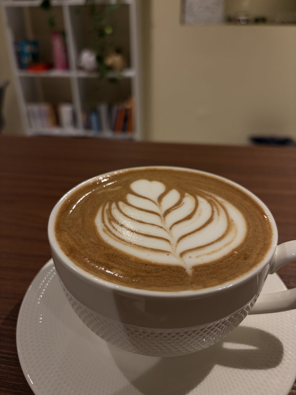 Arte en latte preparado en Taza Mía